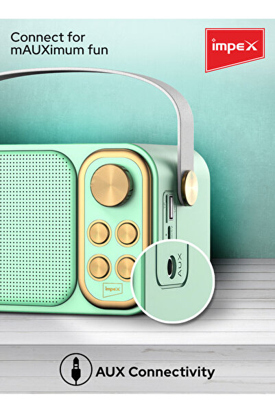 İMPEX Portable Bluetooth Karaoke Speaker - Km1302, With 2 Wireless Mics, Voice Modulation, Type-c Charging