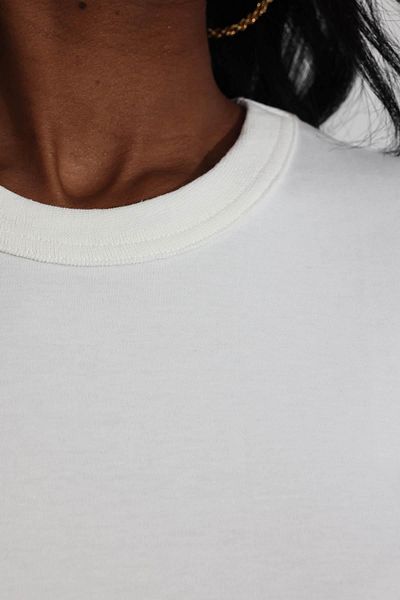 5in1Canpolat Ecru Fit Basic T-Shirt