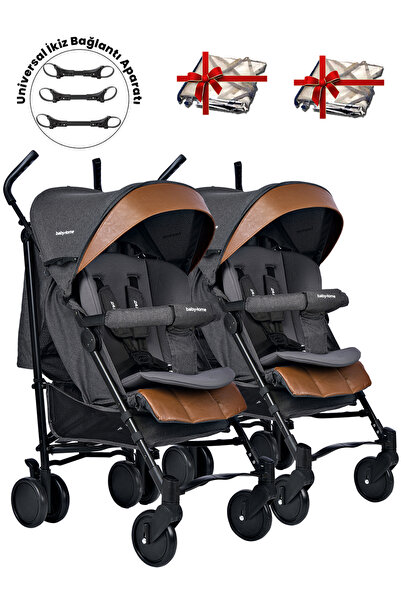 Baby Home 107 Ayrılıp Birleşebilen Baston İkiz Bebek Arabası