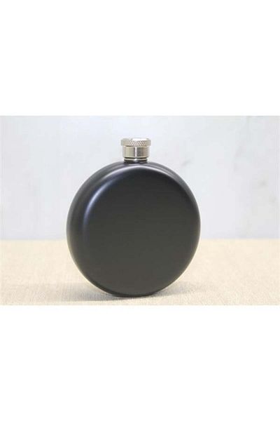 nerede bulurum Round Single Flask 5 oz - Black
