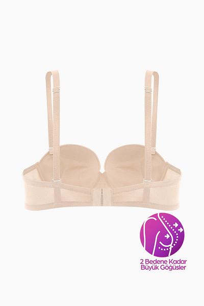 Wonna Στράπλες σουτιέν Olympos - Double Push Up, Extra Filled, Χωρίς Στράπλες - Basic - 2537 - Δέρμα