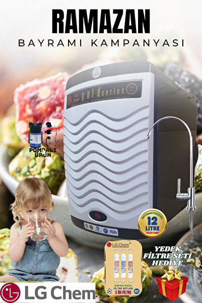 ligth gastro LG Chem GOLD PREMIUM POMPALI 12 LİTRELİK BEYAZ RENK SU ARITMA Cİ...