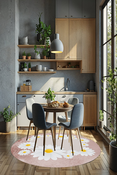 YTR HOME Dijital Baskı Yıkanabilir  Kolay Temizleni Leke Tutmaz Kaymaz Taban ...