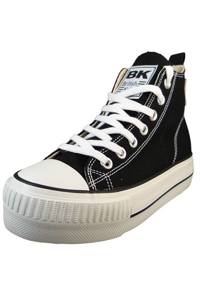 British Knights Damen High Sneaker Kaya Mid High Top B49-3709 Schwarz 01 Black Textil
