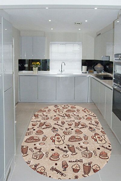 YTR HOME Dijital Baskı Yıkanabilir  Kolay Temizleni Leke Tutmaz Kaymaz Taban ...