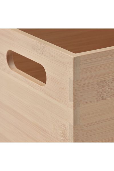 IKEA UPPDATERA Storage Box, Light Bamboo – 16x24x15 cm | Durable & Stylish Organizer