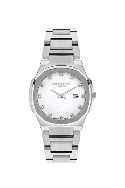 Lee Cooper ساعة لي كوبر النسائية التناظرية بمينا أبيض - LC07619.320