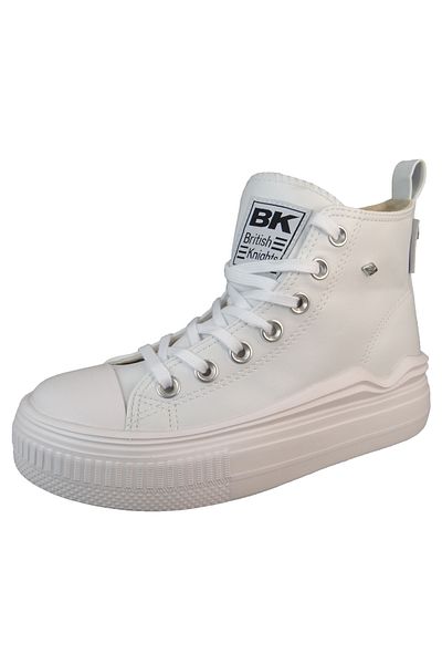 British Knights Damen High Sneaker Kaya Flow Mid High Top B51-3735 Weiß 02 White Kunstleder