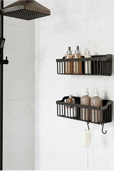 ŞAKİLATA CONCEPT 2li Banyo Duş Düzenleyici Pratik Monte Edilir Yapışkanlı Org...