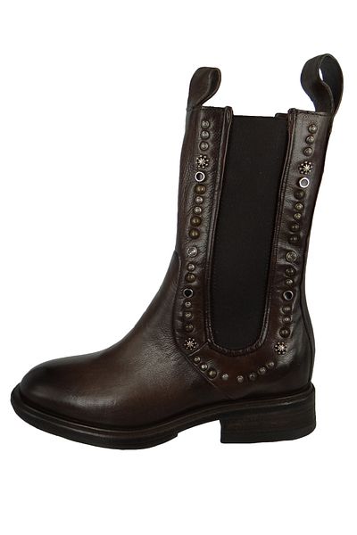 A.S.98 Damen Elegante Stiefelette Flower A51203-101-65072 Braun Fondente Leder