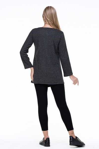 Eliş Şile Bezi Long Sleeve Adile Interlock Autumn And Winter Tunic Green Ysl