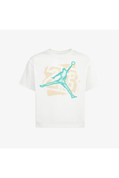 Nike Jordan Jumpman 23 Дівчача кремова повсякденна футболка