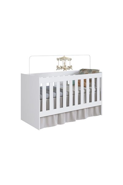 Art In Móveis Modern children's bed for children's bedrooms and home, white color, 132.6*74.9*63