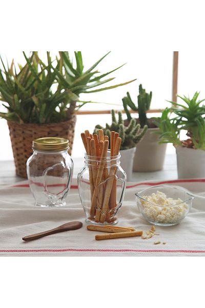 LA 2-piece clear glass storage containers with airtight lids