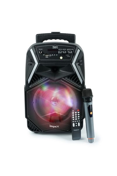 İMPEX Multimedia Portable Trolley Speaker - Ts25b, Usb/aux/bluetooth/wireless Mic & Dj Led Lightfunction