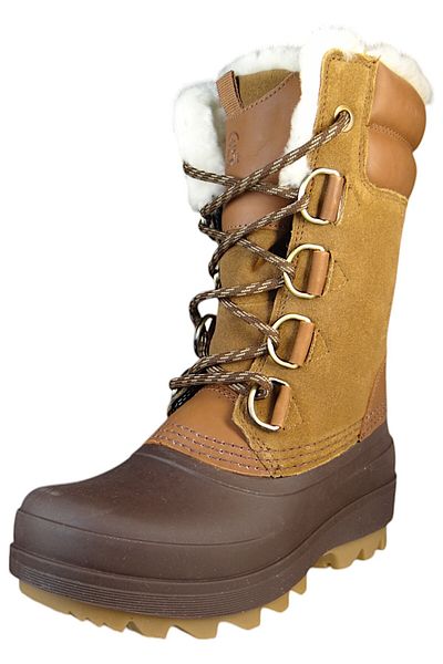 Kamik Damen Stiefel Stiefel Winterschuhe Lauren WK2429 Braun BRN Brown Leder/Synthetik mit RAVEN & EVA