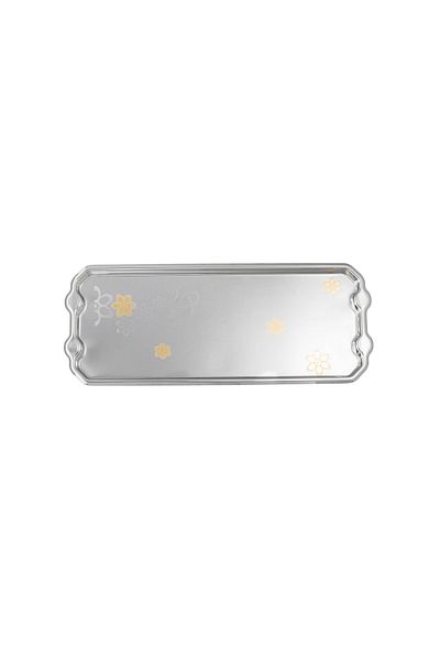 Dania Single serving tray for pastries, sweets and chocolates, made of metal, size 39*16 cm, with a beautiful design