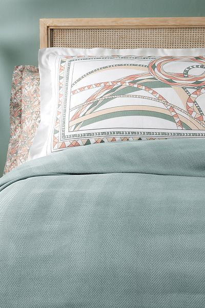 Yataş Retro Double Bamboo Pique Set - Sage