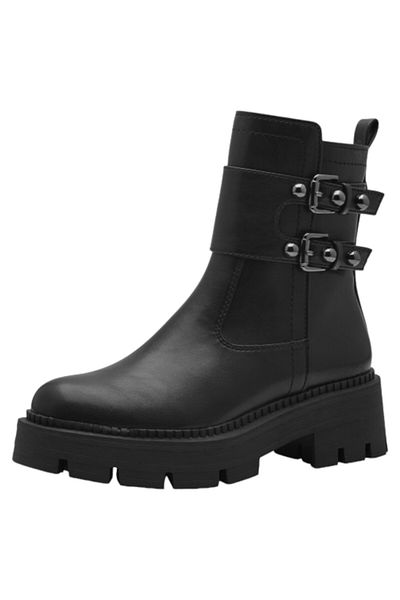 Tamaris Damen Sportliche Stiefelette 1-25325-43 Schwarz 001 Black Kunstleder mit TOUCH-IT