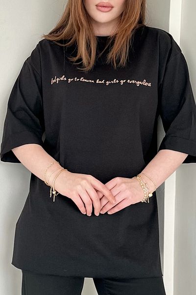 Gizce Good Black T-Shirt