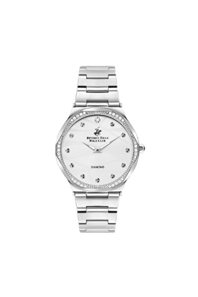 Beverly Hills Polo Club ساعة بيفرلي هيلز بولو كلوب النسائية التناظرية بمينا فضي - BP3399C.330