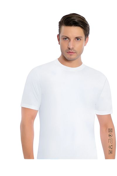 İki Yıldız Men's Modal Crew Neck Short Sleeve T-Shirt 6 Pack