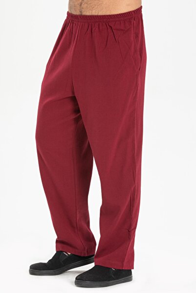 Eliş Şile Bezi Men's Summer Baggy - Claret Red Brd Pantalon Váz