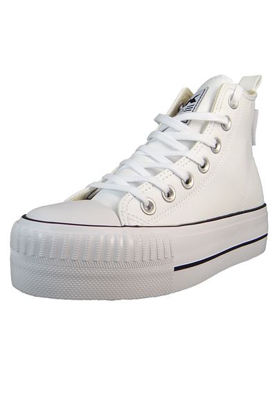 British Knights Damen Mid Sneaker Kaya Mid High Top B49-3736 Weiß 03 White Textil