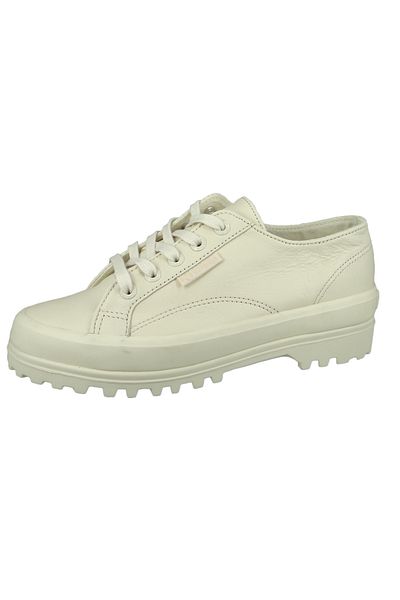 Superga Damen High Sneaker 2555 Alpina Nappa High Top S111DSW Weiß A6D Total beige gesso Satin leinen Textil