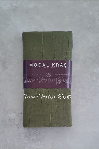 Trend Hediye Sepeti Green Colored Bamboo Shawl