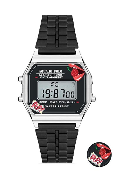 Aqua Di Polo 1987 ساعة يد نسائية أكوا دي بولو 1987 معدنية سوداء APWA063502