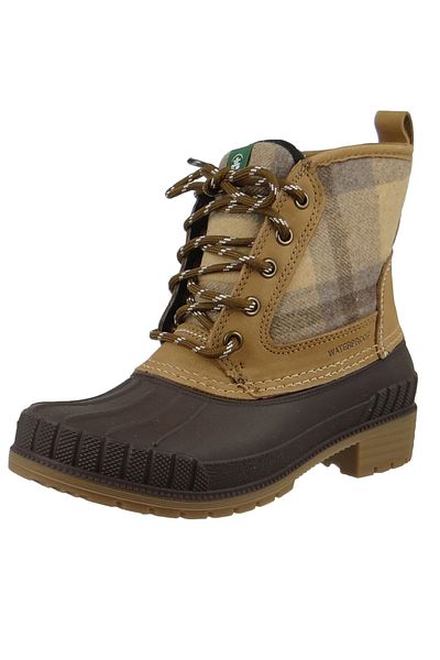 Kamik Sienna Mid Waterproof Nk2230 Damen Stiefel Winterstiefel Winterschuhe Leder Braun Tan