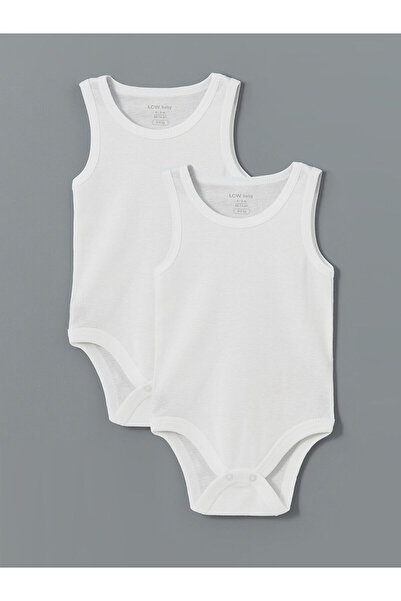 LC Waikiki بدلة LCW baby Ecru من القماش العضوي للفتيات الصغيرات مع أزرار كبس،...