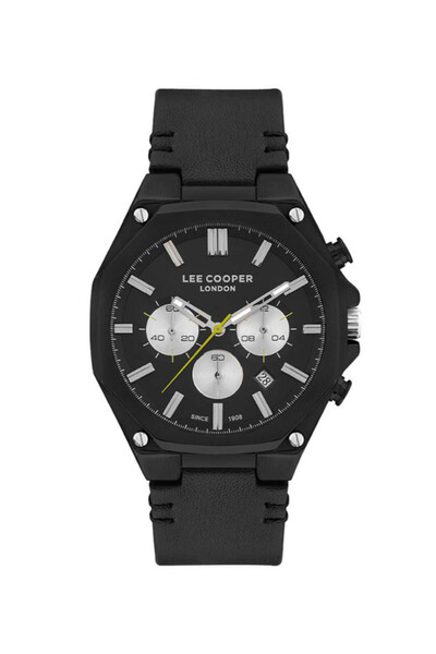 Lee Cooper ساعة لي كوبر متعددة الوظائف للرجال بمينا أسود - LC07318.651