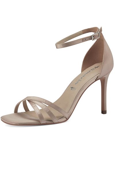 Tamaris Damen Sandalen Sandalette 1-28324-20 Beige 508 Powder Textil Mit Touch-it