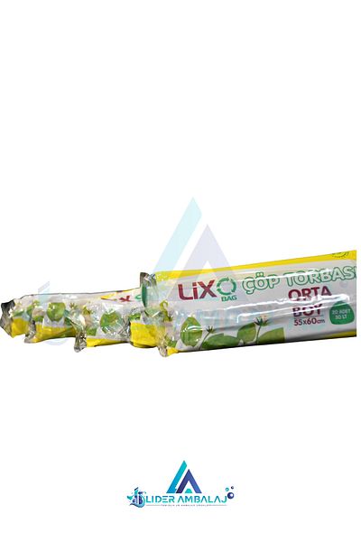 Lider Garbage Bag Medium Size 20 Pieces 5 Roll Thick 55x60 Garbage Bag