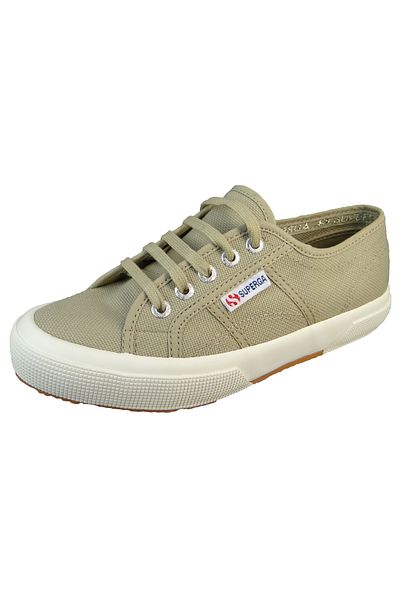 Superga Damen Low Sneaker 2750 COTU Low Top S000010 Grau AQJ Grey Fossil Favorio Leinen