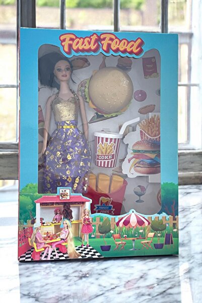 GÜZELYÜZ AVM Fast Food Hamburger Aksesuarlı Model Bebek Set