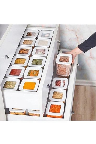 ŞAKİLATA CONCEPT 12 Li Acrylic Super Food Storage Container Set 1200 ml