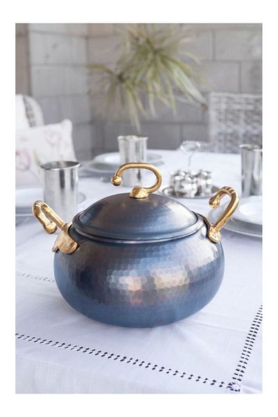 Bakır Concept Oxide Colored Copper Pot Set - Chubby Model