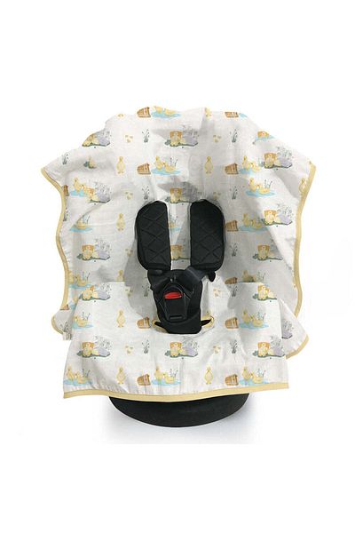 DEUX LAPINS 100% Cotton Muslin Stroller & Car Seat Cover - Petits Caneton