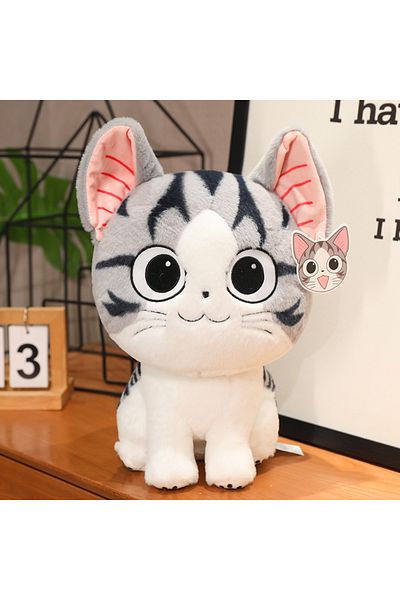 Choice 24CM CLOSE MOUTH 24-35cm Kawaii Cat Plush Toys Anime Character Chi Chi's Cat Stuffed Doll Soft Chees