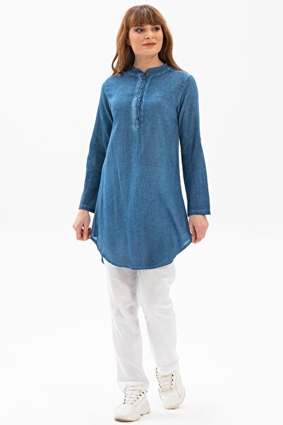 Eliş Şile Bezi قماش وسترة أكاسيا شيلي الزرقاء، قاطعة المطر