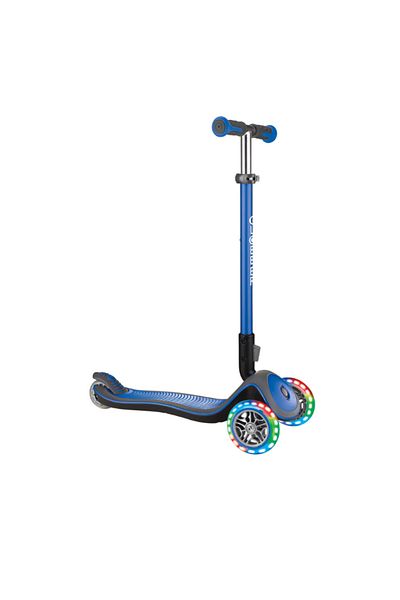 Globber Elite Deluxe Lighted Scooter - Navy Blue