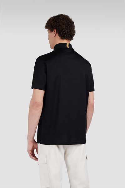 PAUL&SHARK Men's Kaskore Mutekayye Collar T-Shirt, Black, Zipper Closure