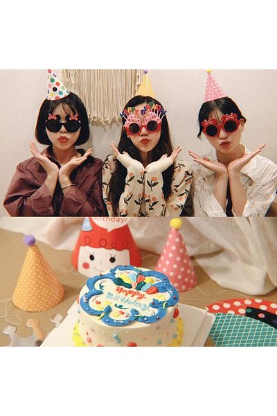 Choice 11Pcs/Bag Happy Birthday Party Hats Polka Dot DIY Handmade Cap Crown Baby Shower Decoration Boy G...