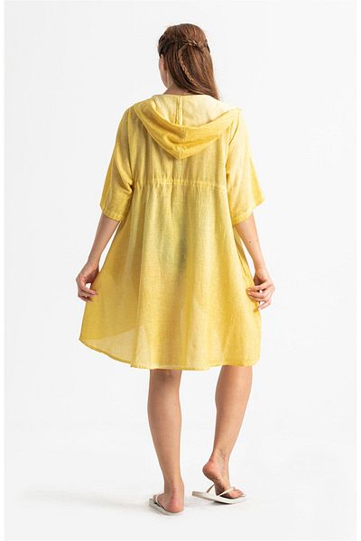 Eliş Şile Bezi Duygu Şile Cloth Summer Tunic Yellow Yellow