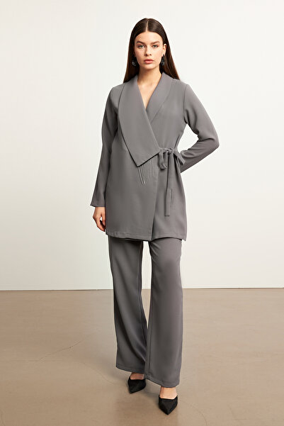 VAVİNOR Chain Jacket Pants Set - Gray