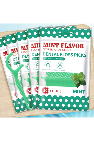 choice2 250 قطعة 250/100/50 قطعة خيط تنظيف الأسنان بنكهة النعناع عبوة منزلية ...