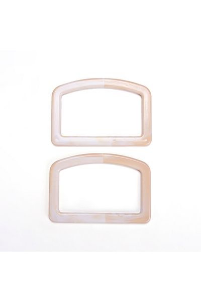 Sultan Acrylic Rectangular Bag, 2 Cream